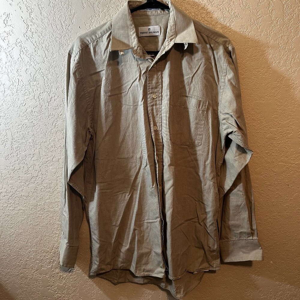 NWOT VINTAGE Pierre Balmain Men's Button-Down Dress Shirt